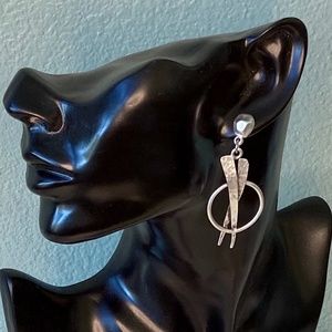 SALE Silver Circle Earrings